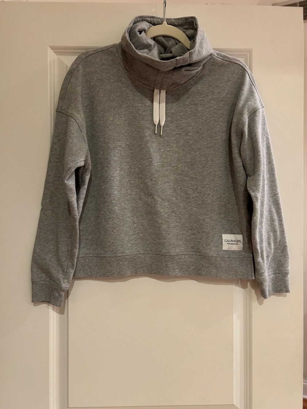 Calvin Klein Gray Funnel Cowl Neck Sweatshirt